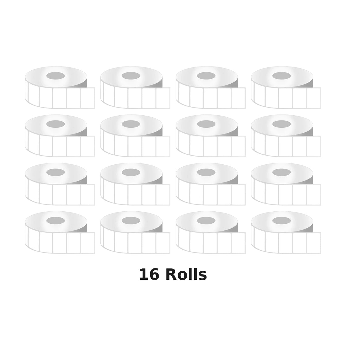 16 rolls of 2x1 direct thermal labels