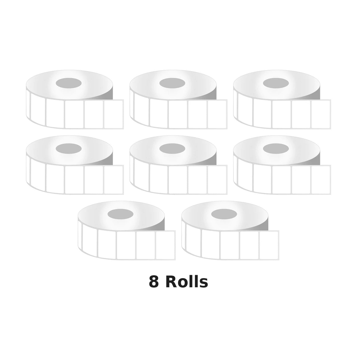8 rolls of 2x1 direct thermal labels