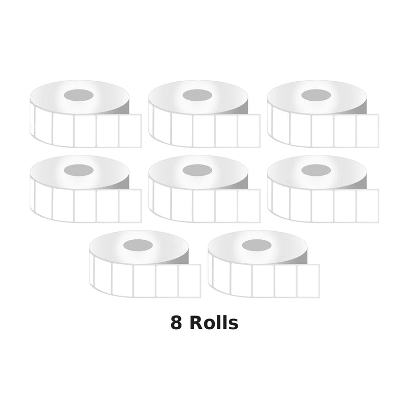 8 rolls of 2x1 direct thermal labels