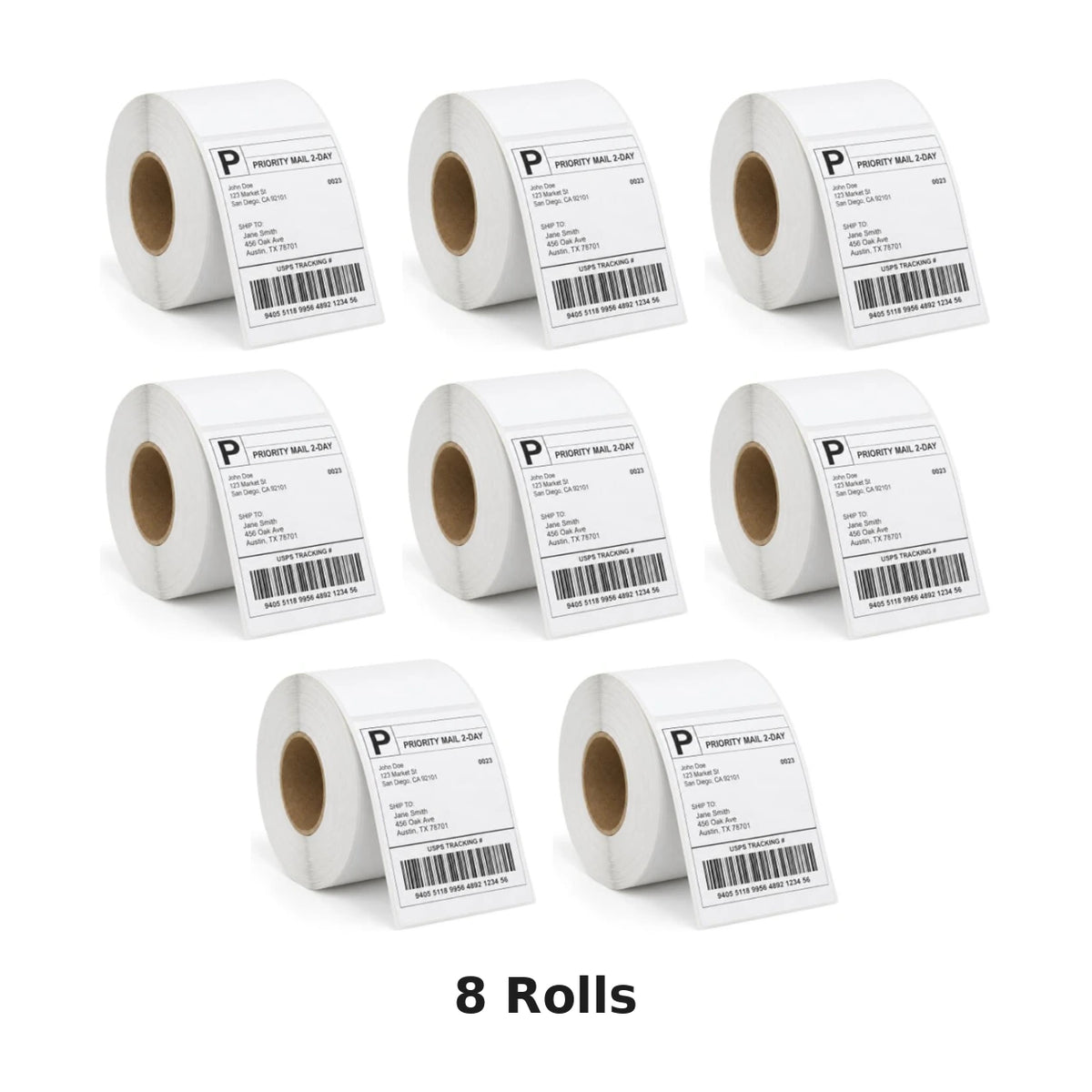 8 rolls of 4x6 direct thermal shipping labels