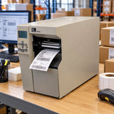 Zebra 105SL industrial label printer in use