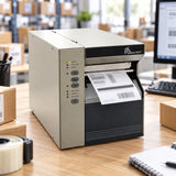 Zebra 160S industrial thermal label printer in use