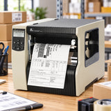 Zebra 220Xi4 industrial thermal label printer in use