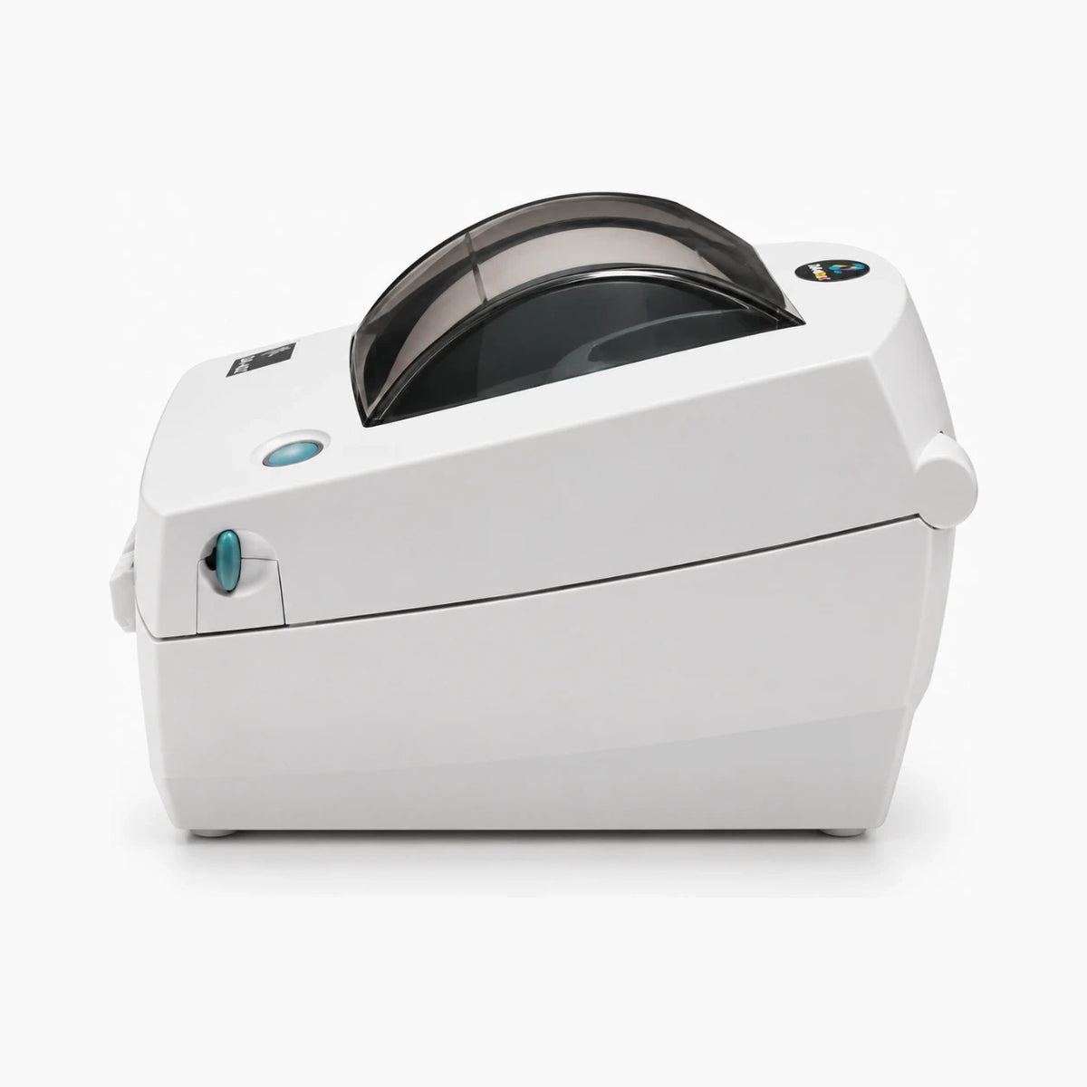 Zebra DA-402 thermal label printer, side view