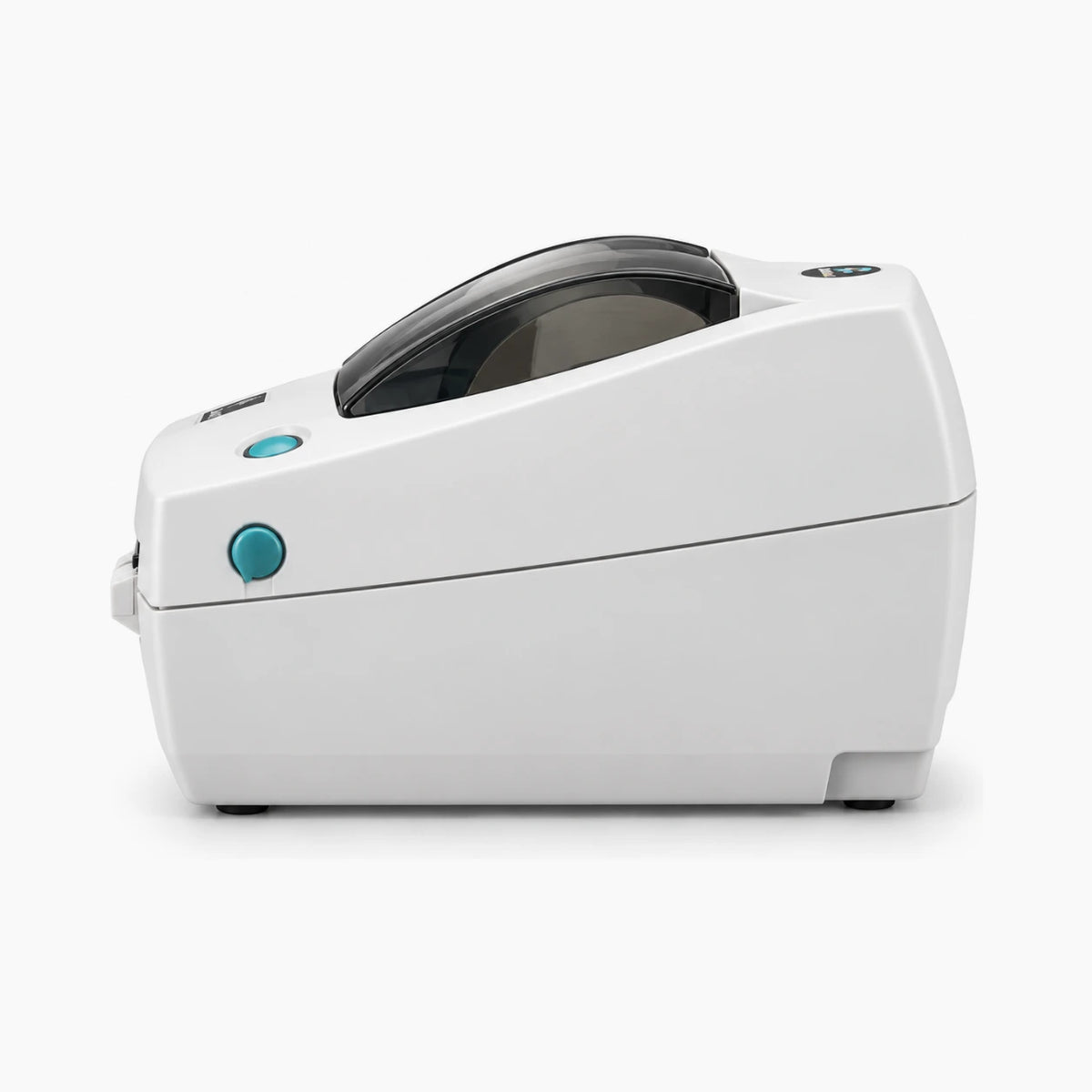 Zebra DA402 thermal label printer, side view