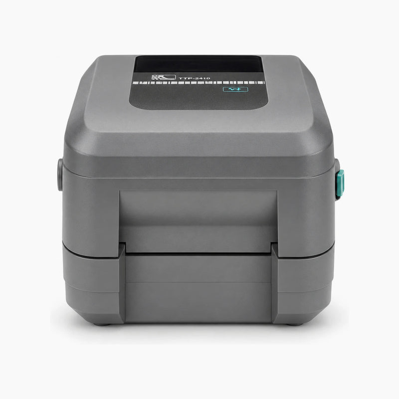 Zebra GT800 thermal label printer, front view