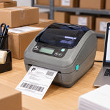 Zebra GX420d thermal label printer in use