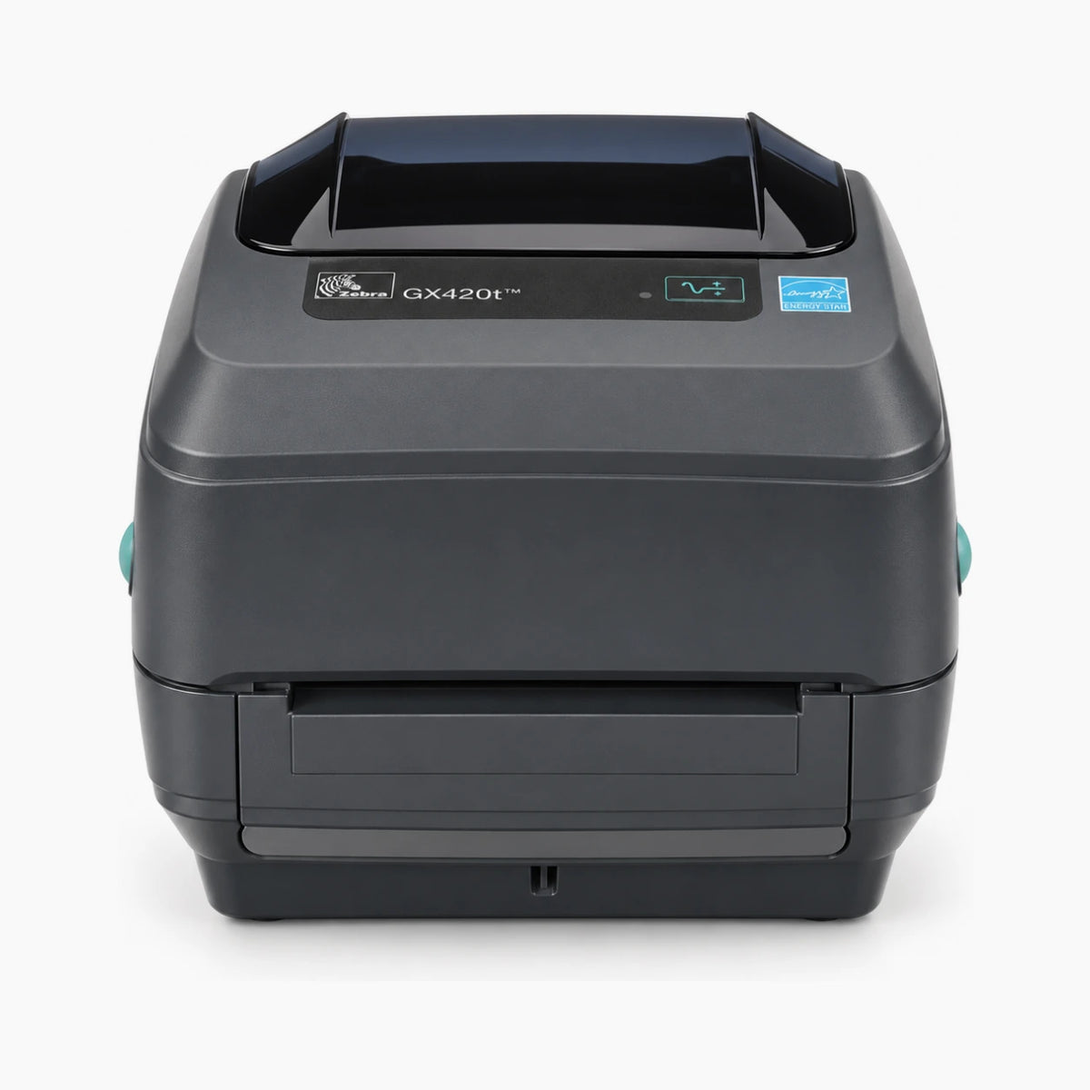 Zebra GX420t thermal label printer, front view
