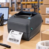 Zebra GX420t thermal label printer in use