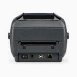 Zebra GX420t thermal label printer, rear view