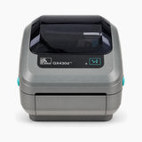 Zebra GX430d thermal label printer, front view