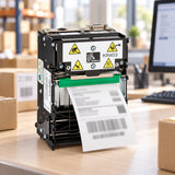 Zebra KR403 kiosk receipt printer printing a receipt