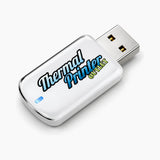 Zebra label printer USB drive angled view