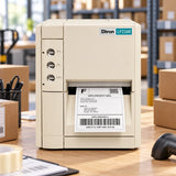Zebra Eltron LP2348+ label printer in use on a shipping desk
