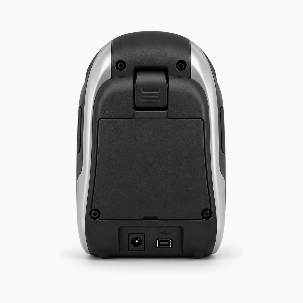 Zebra MZ220 mobile receipt printer, rear view