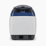 Zebra P120i card printer, rear view