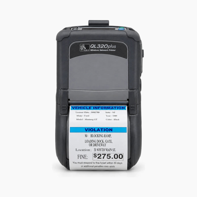 Zebra QL320 Plus mobile printer, front view