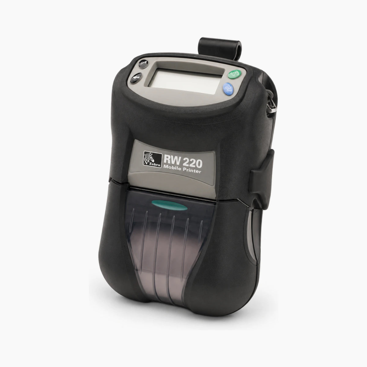Zebra RW220 mobile printer, angled view