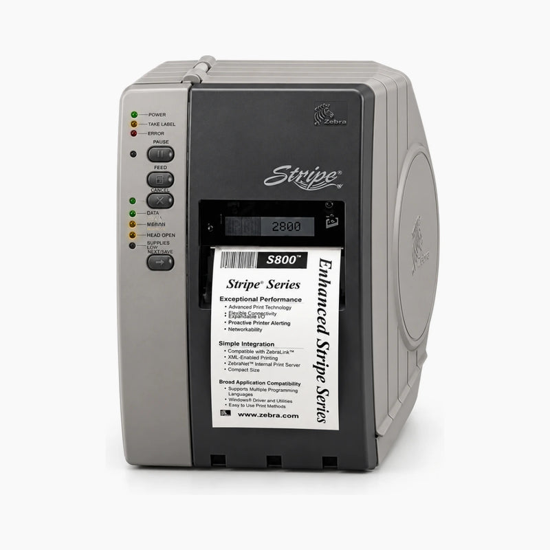 Zebra S600 industrial label printer, front view