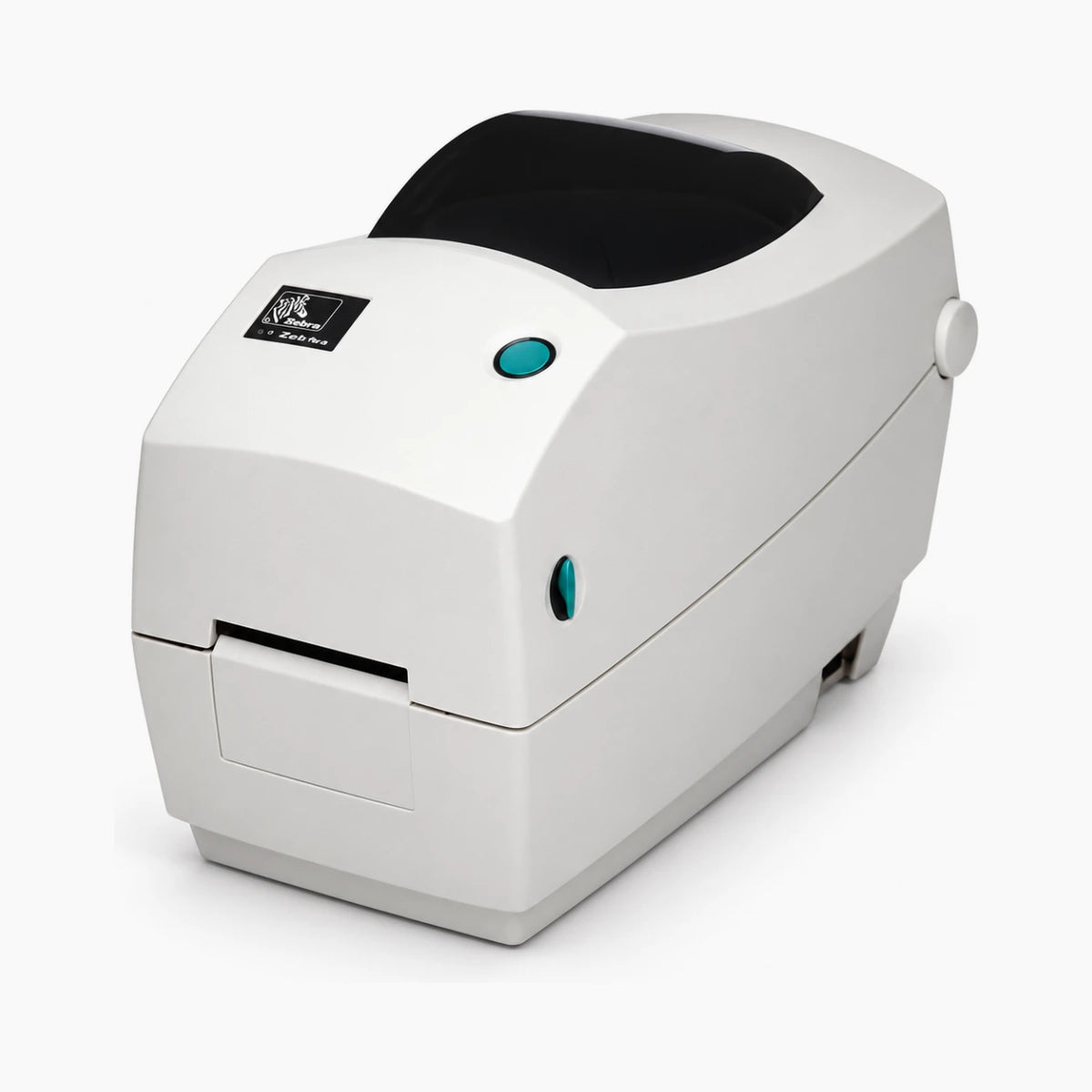 Zebra TLP 2824 thermal label printer, angled view