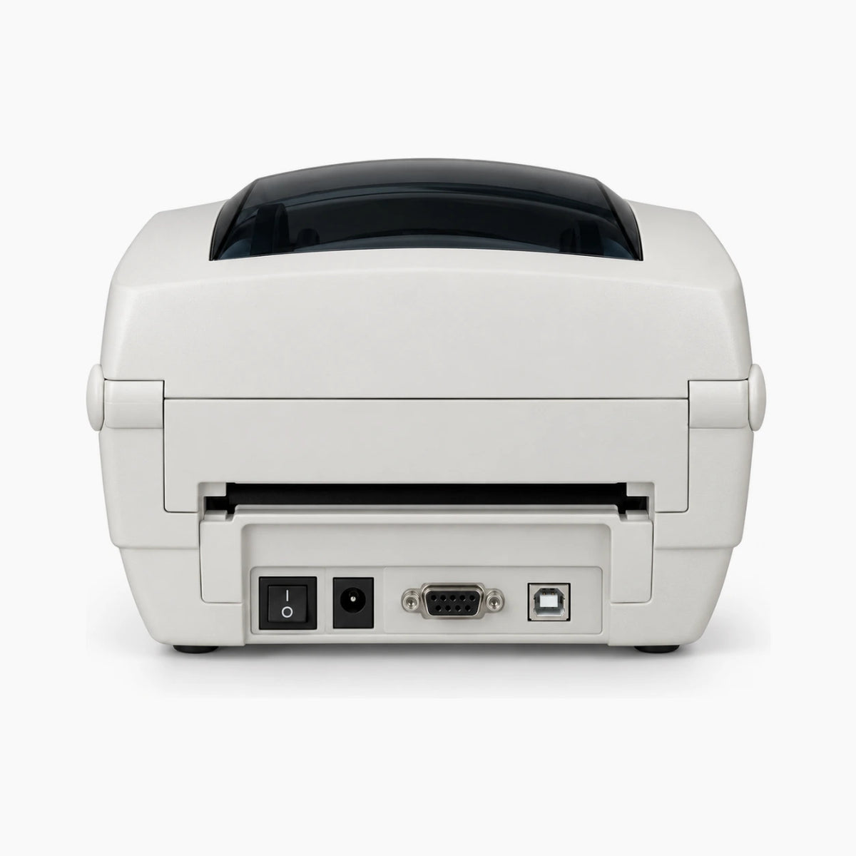 Zebra TLP 2844 thermal label printer, rear view
