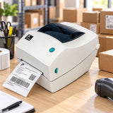 Zebra TLP 2844 thermal label printer in use