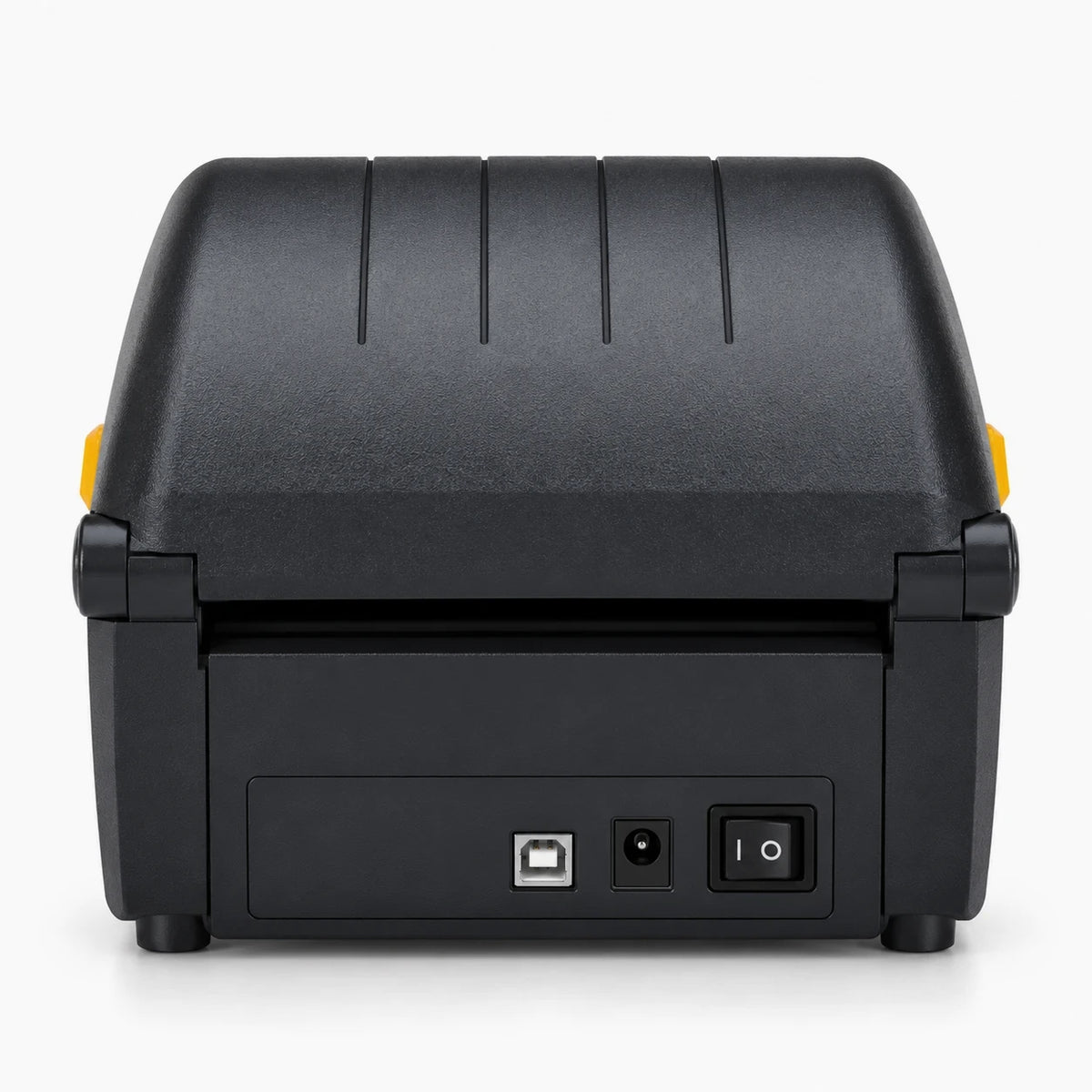 Zebra ZD230 thermal label printer - rear view with USB and power ports