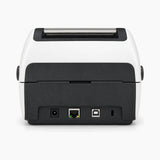 Zebra ZD420 direct thermal label printer, rear view