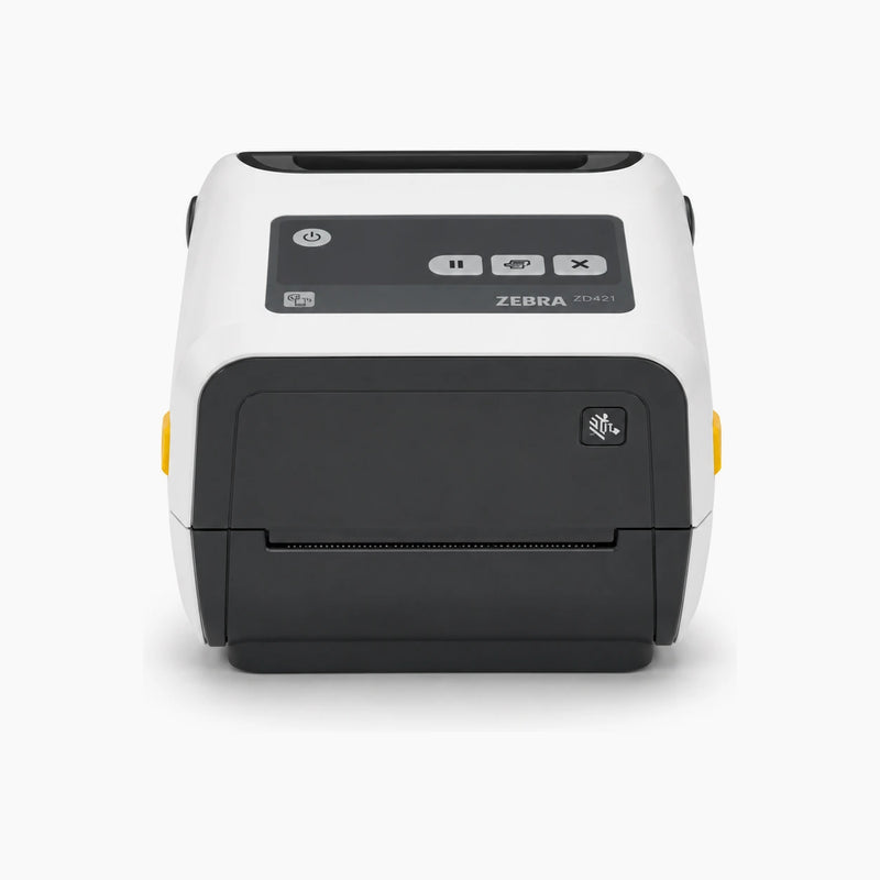 Zebra ZD420 thermal transfer label printer, front view
