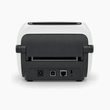 Zebra ZD420 thermal transfer label printer, rear view
