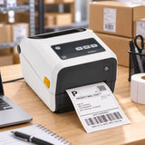 Zebra ZD420 thermal transfer label printer in use