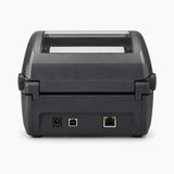 Zebra ZD421 thermal label printer, rear view