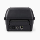 Zebra ZD500 thermal transfer label printer, rear view