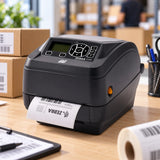 Zebra ZD500 thermal transfer label printer in use