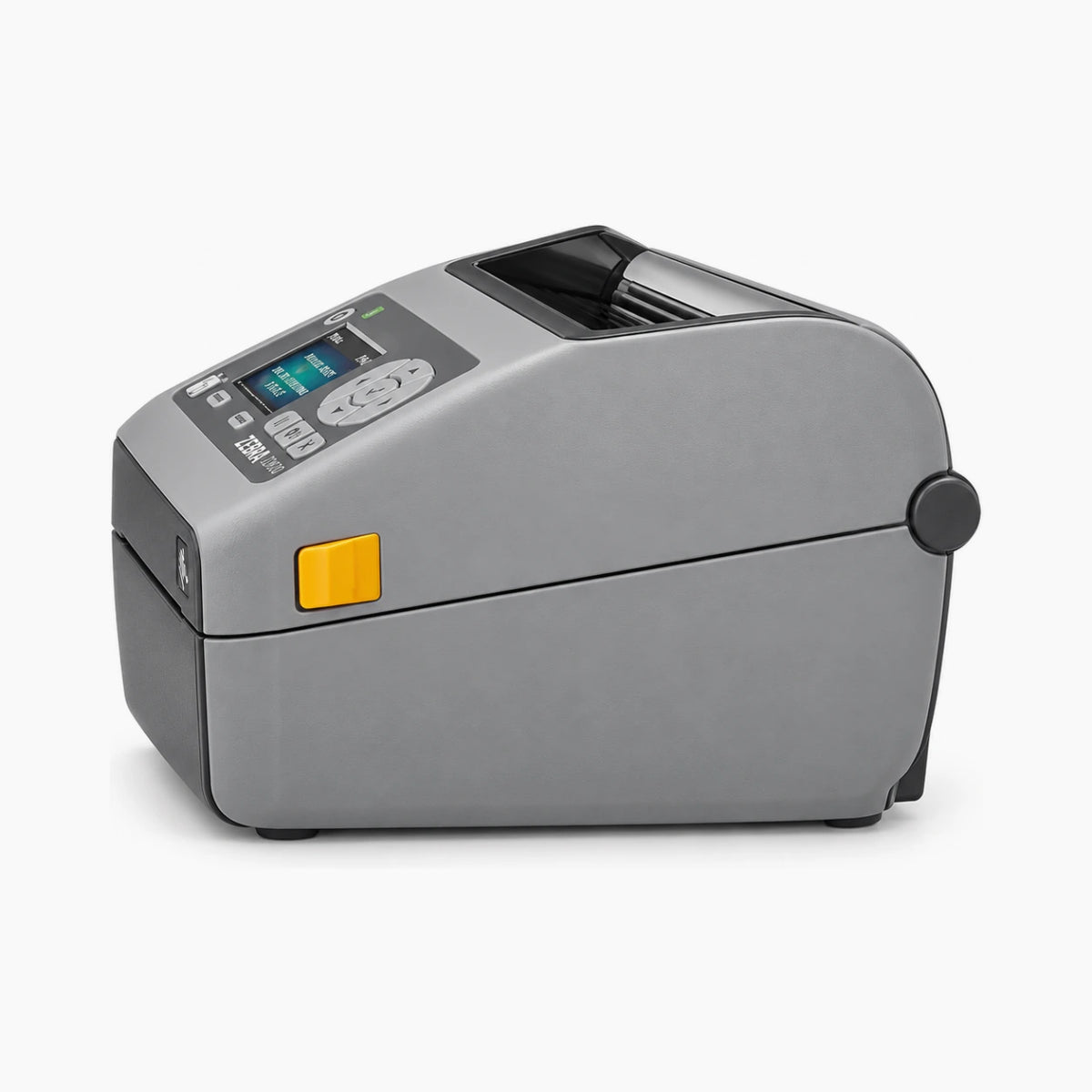 Zebra ZD620 thermal label printer, side view