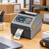 Zebra ZD620 thermal label printer in use