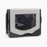 Zebra ZM600 industrial label printer, side view