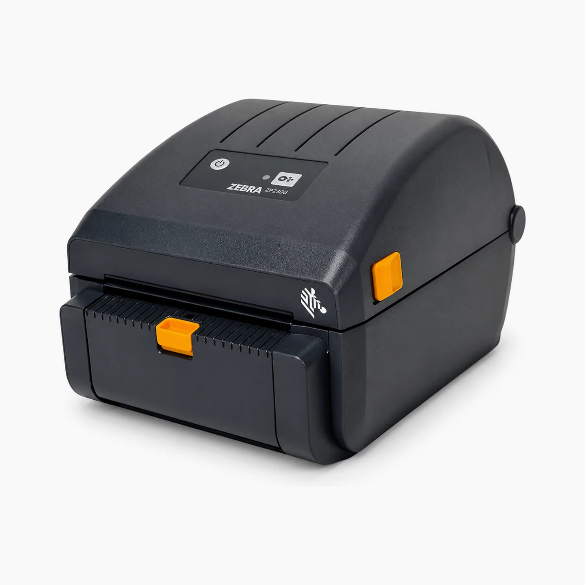 Zebra ZP230D thermal label printer, angled view