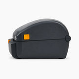 Zebra ZP230D thermal label printer, side view