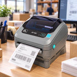 Zebra ZP450 thermal label printer in use