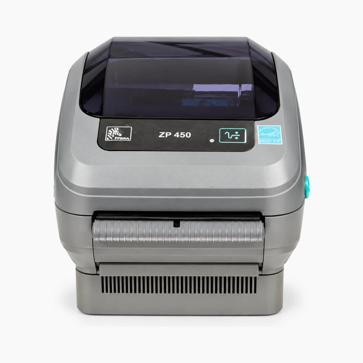 NETWORK PRO Zebra ZP450 shipping label printer, front view