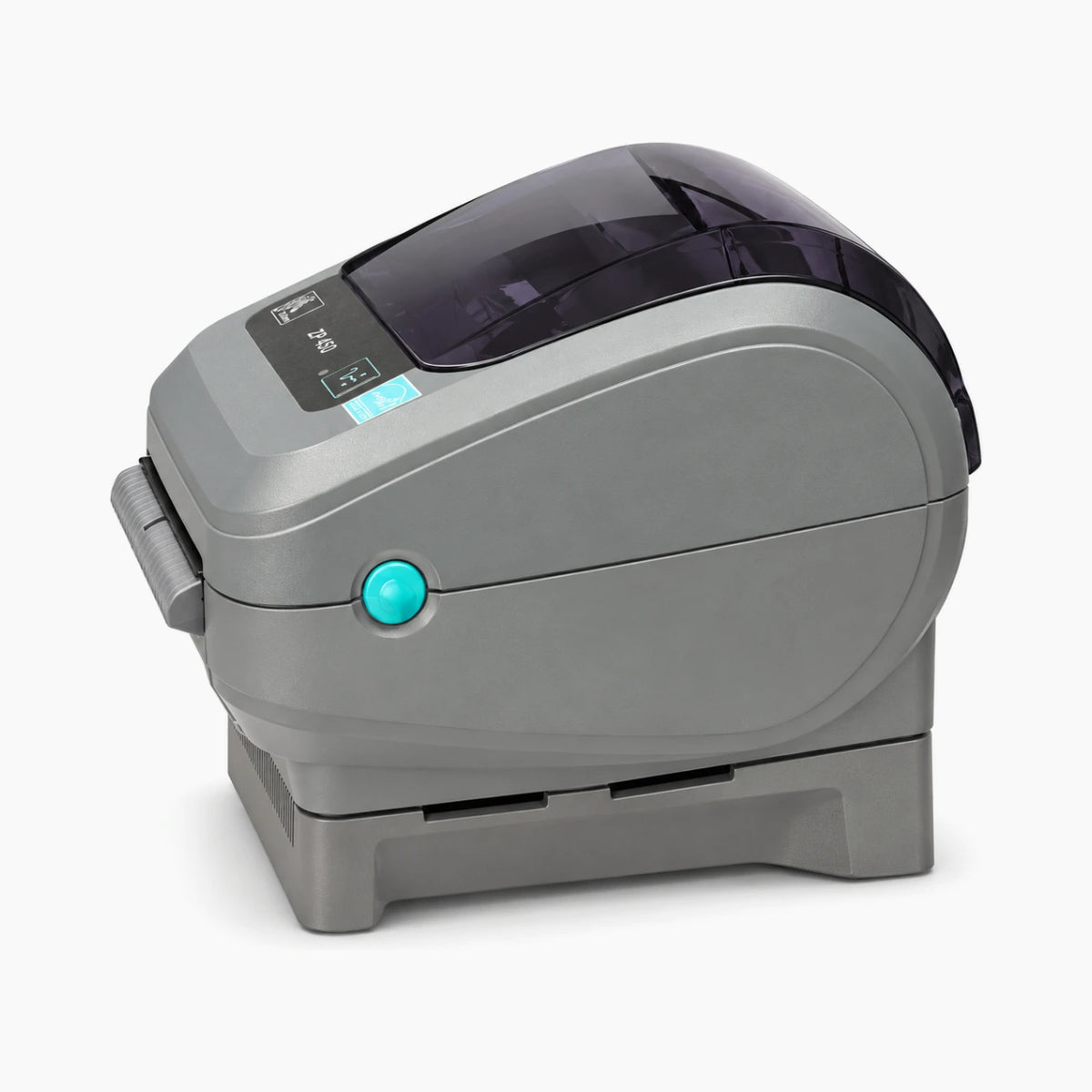 Zebra ZP-450 label printer, side view