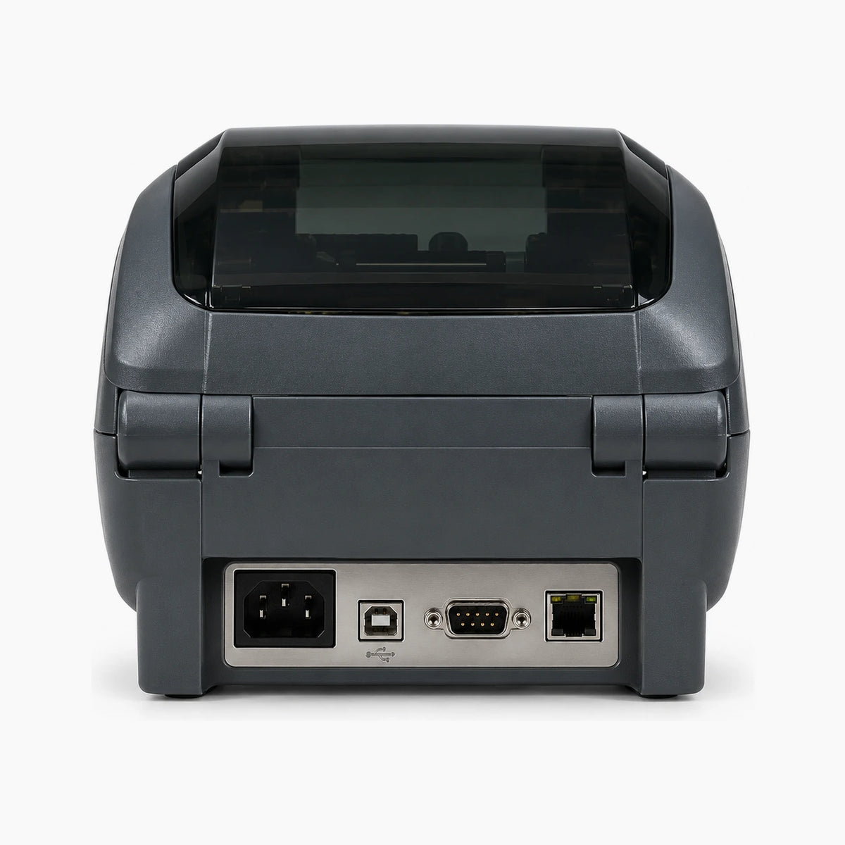 Zebra ZP-500 Plus label printer, rear view