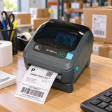 Zebra ZP-500 Plus label printer in use