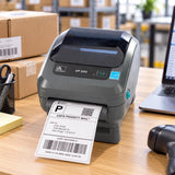 Zebra ZP-505 label printer in use