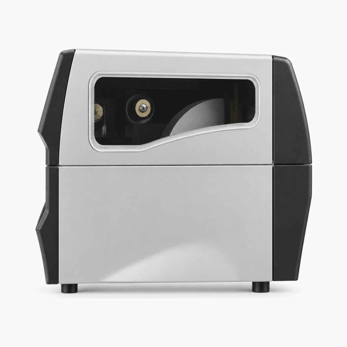 Zebra ZT230 industrial label printer, side view