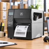 Zebra ZT230 industrial label printer in use