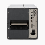 Zebra ZT410 industrial label printer, rear view