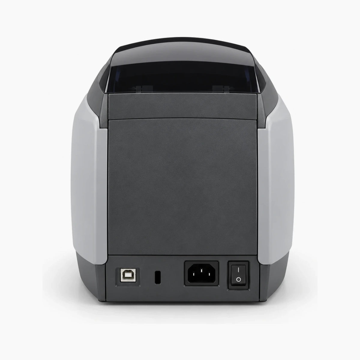 Zebra ZXP Series 3 dual-sided ID card printer rear view