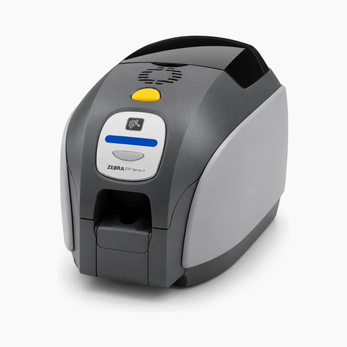 Zebra ZXP Series 3 ID card printer, angled view